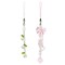 Wrapables Cute Aesthetic Y2K Cell Phone Charms, Accessories for Keychain Handbag Pendant (Set of 2), Lilies and Bows